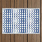 Vintage Bows V Blue Outdoor Rug Gallery Image 1