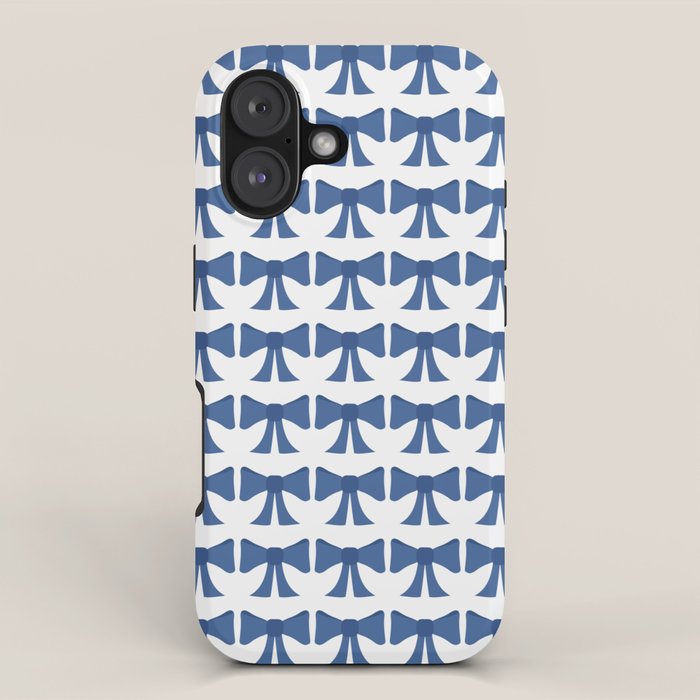 Vintage Bows V Blue iPhone Case Gallery Image 1