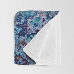 Vintage Rust, Copper and Blue Throw Blanket Gallery Image 3