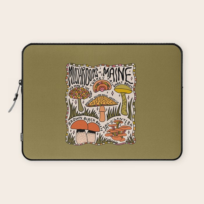 Mushrooms of Maine Laptop Sleeve Gallery Image 1