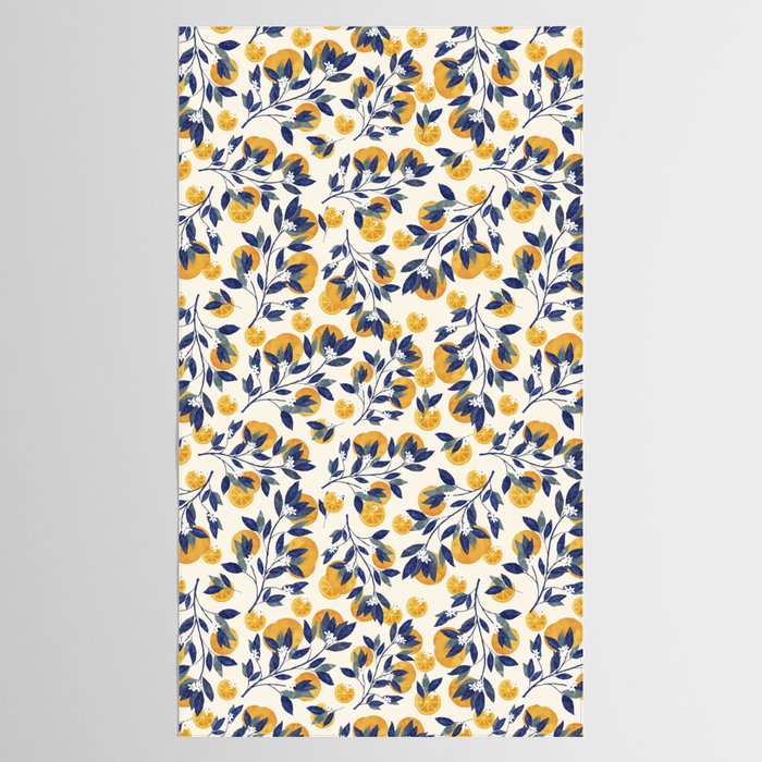 Mediterranean orange branch Tablecloth Gallery Image 2