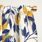Mediterranean orange branch Window Curtain Gallery Image 2