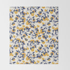 Mediterranean orange branch Throw Blanket Gallery Image 2