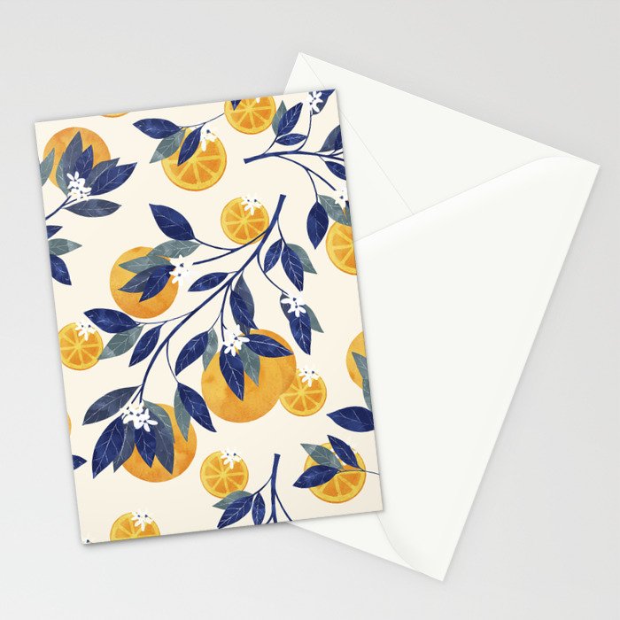 Mediterranean orange branch Stationery Card Gallery Image 2