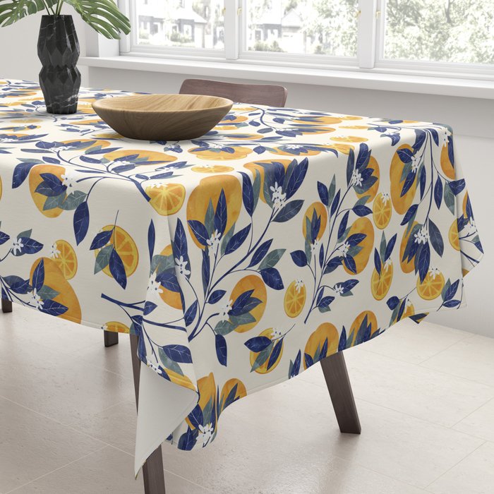 Mediterranean orange branch Tablecloth Gallery Image 3