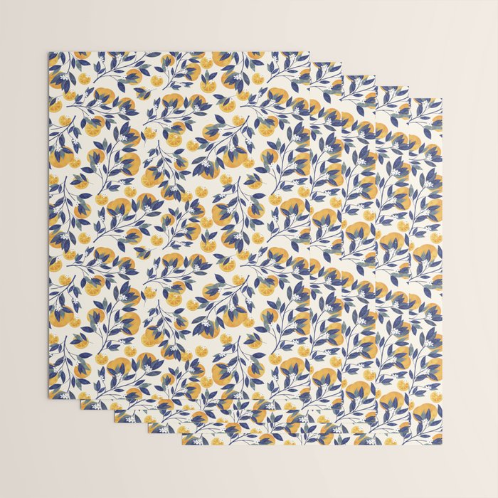 Mediterranean orange branch Wrapping Paper Gallery Image 3