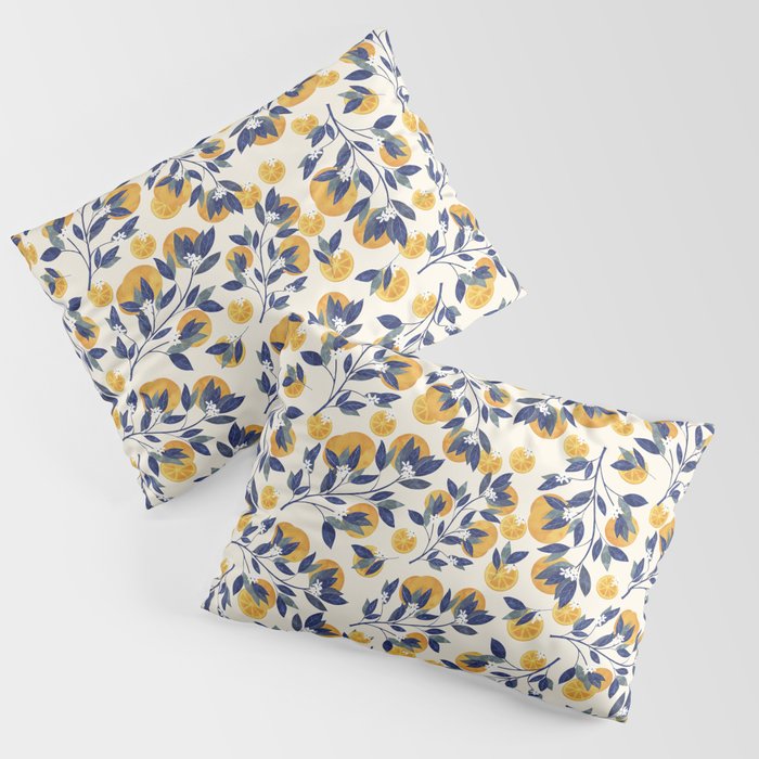 Mediterranean orange branch Pillow Sham Gallery Image 1