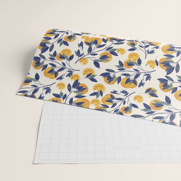 Mediterranean orange branch Wrapping Paper Gallery Image 2