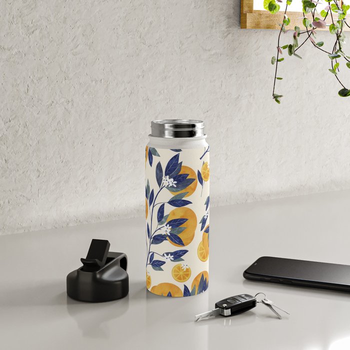 Mediterranean orange branch Water Bottle Gallery Image 4