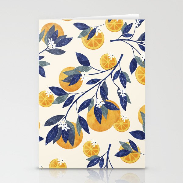 Mediterranean orange branch Stationery Card Gallery Image 1