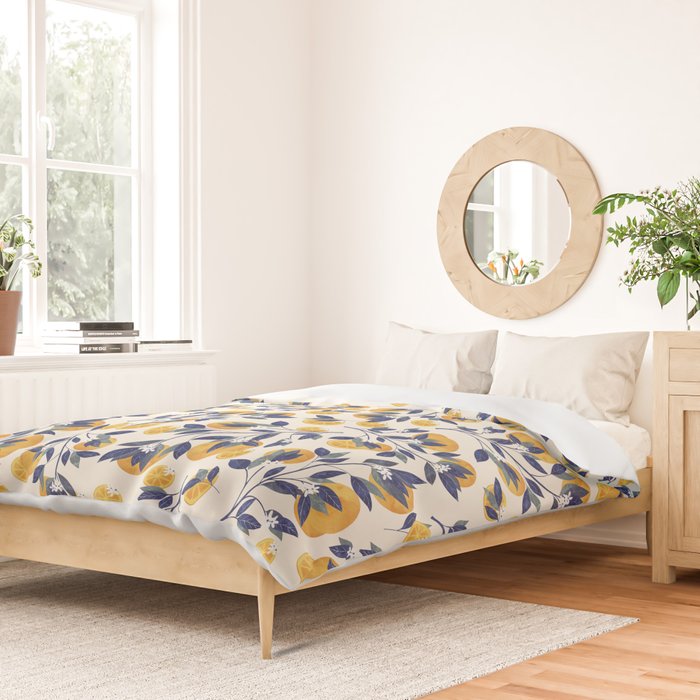 Mediterranean orange branch Duvet Cover Gallery Image 2