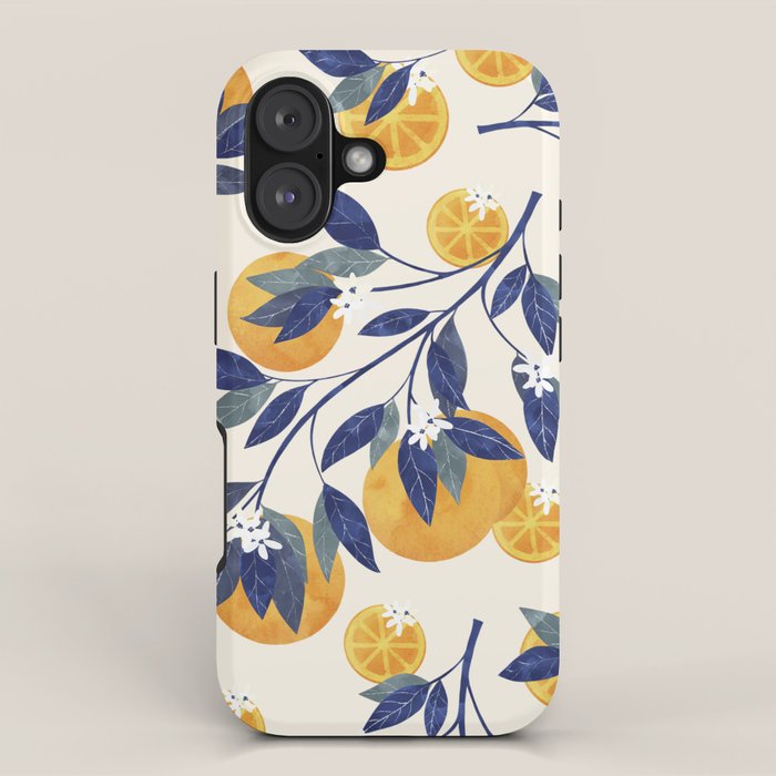 Mediterranean orange branch iPhone Case Gallery Image 1
