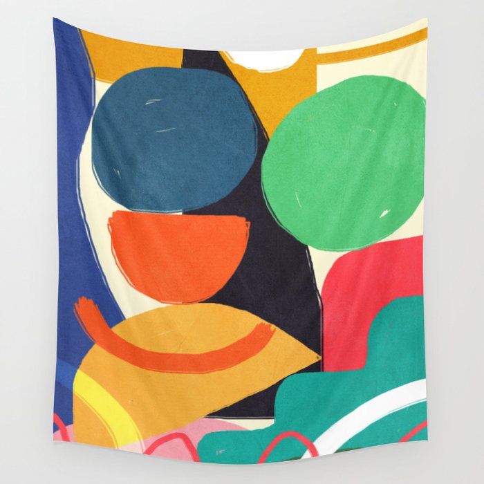 Modern Abstract Shape 03 Wall Tapestry Gallery Image 4