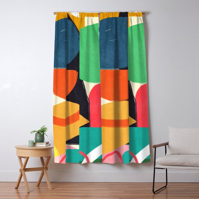 Modern Abstract Shape 03 Window Curtain Gallery Image 1