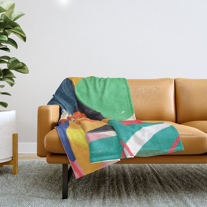 Modern Abstract Shape 03 Throw Blanket Gallery Image 1