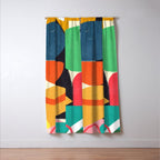 Modern Abstract Shape 03 Window Curtain Gallery Image 3