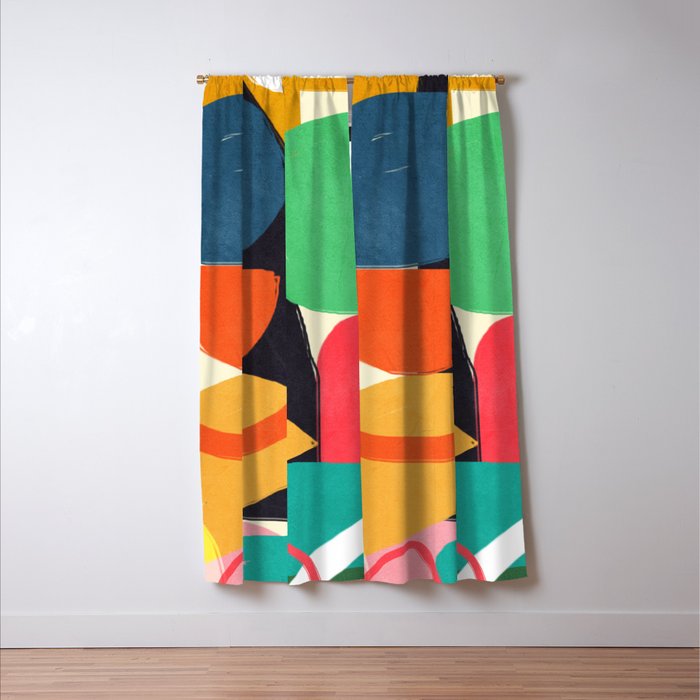 Modern Abstract Shape 03 Window Curtain Gallery Image 3
