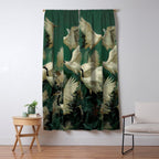Japanese Poster Heron chinoiserie Print Bird Wall Art asian Japandi Wall Art sage green Painting Window Curtain Gallery Image 5