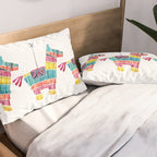 Mexican Donkey PinÌata - CMYK Palette Pillow Sham Gallery Image 2