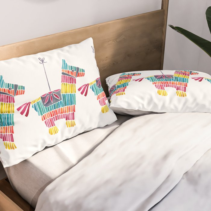 Mexican Donkey PinÌata - CMYK Palette Pillow Sham Gallery Image 2