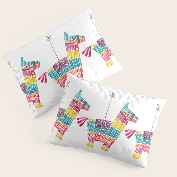 Mexican Donkey PinÌata - CMYK Palette Pillow Sham Gallery Image 1