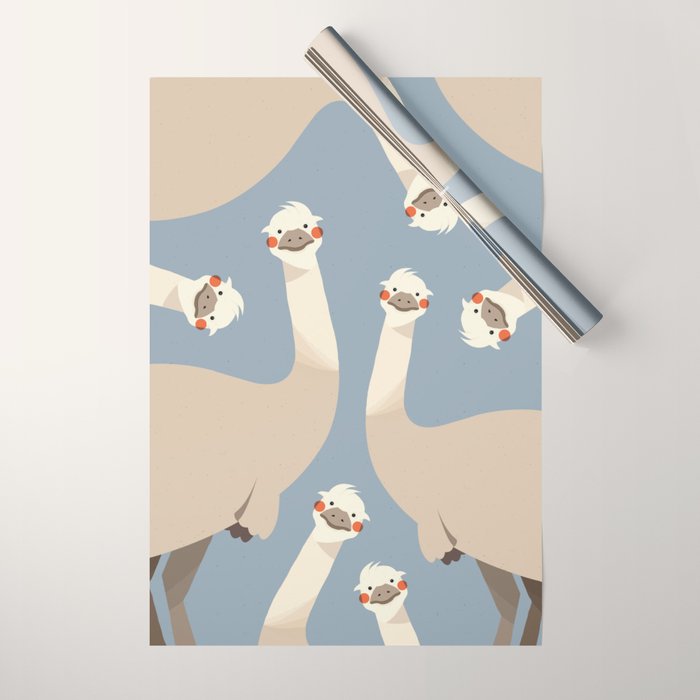 Emu, Animal Portrait Wrapping Paper Gallery Image 1