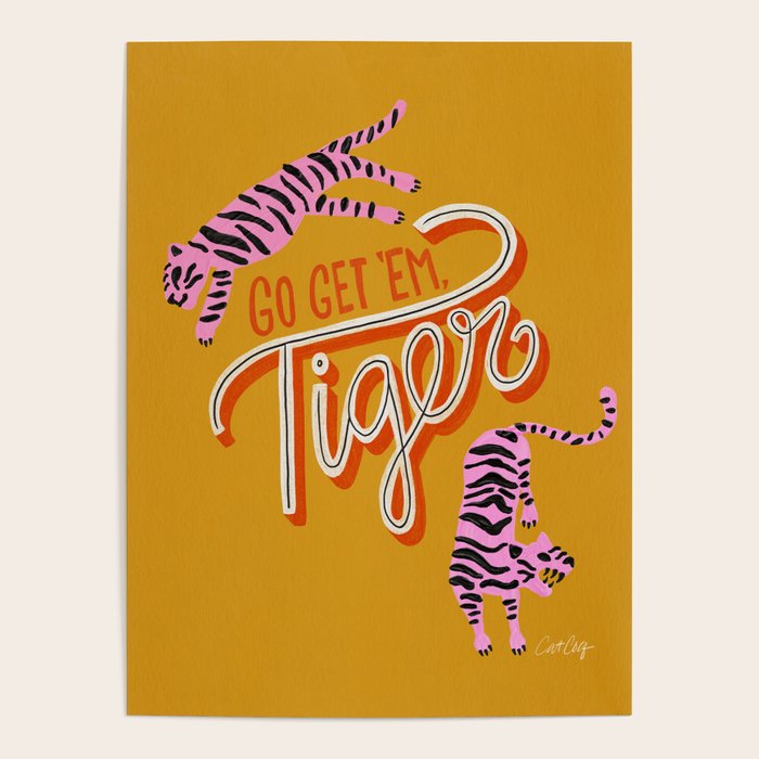 Go Get 'Em Tiger - Yellow Palette Poster Gallery Image 4
