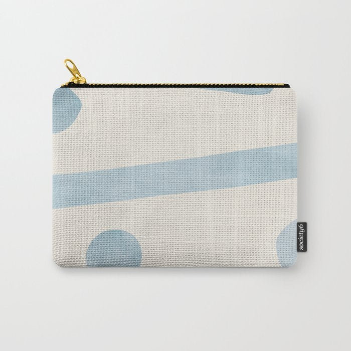 Light Blue Minimalist Artwork Carry All Pouch Gallery Image 1
