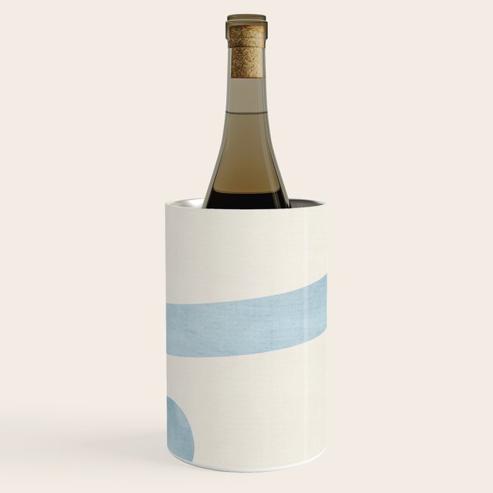 Light Blue Minimalist Artwork Wine Chiller Gallery Image 1