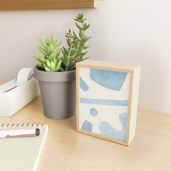 Light Blue Minimalist Artwork Mini Art Print Gallery Image 2