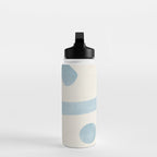 Light Blue Minimalist Artwork Water Bottle Gallery Image 3