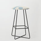 Light Blue Minimalist Artwork Stool Gallery Image 1