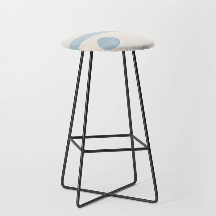 Light Blue Minimalist Artwork Stool Gallery Image 1