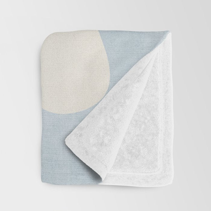 Light Blue Minimalist Artwork Throw Blanket Gallery Image 3