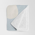 Light Blue Minimalist Artwork Throw Blanket Gallery Image 3