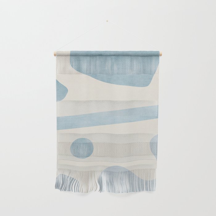 Light Blue Minimalist Artwork Wall Hanging Gallery Image 1