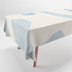 Light Blue Minimalist Artwork Tablecloth Gallery Image 1