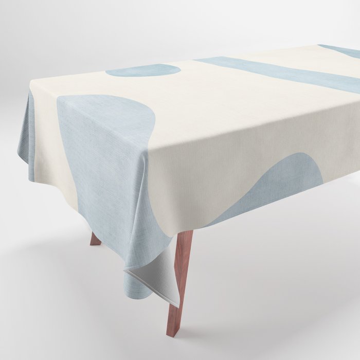 Light Blue Minimalist Artwork Tablecloth Gallery Image 1
