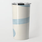 Light Blue Minimalist Artwork Travel Mug Gallery Image 1
