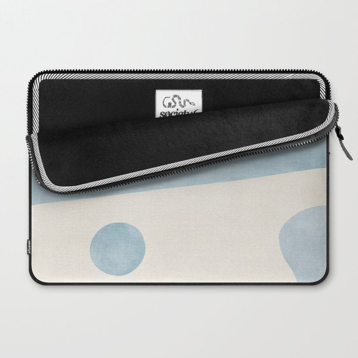 Light Blue Minimalist Artwork Laptop Sleeve Gallery Image 2