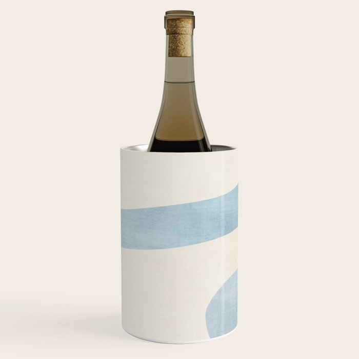 Light Blue Minimalist Artwork Wine Chiller Gallery Image 3