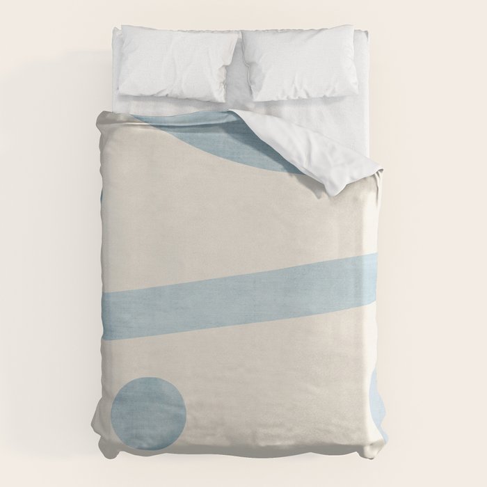 Light Blue Minimalist Artwork Duvet Cover Gallery Image 6