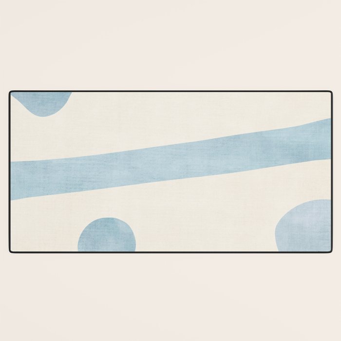 Light Blue Minimalist Artwork Desk Mat Gallery Image 3