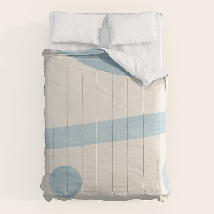 Light Blue Minimalist Artwork Comforter Gallery Image 6