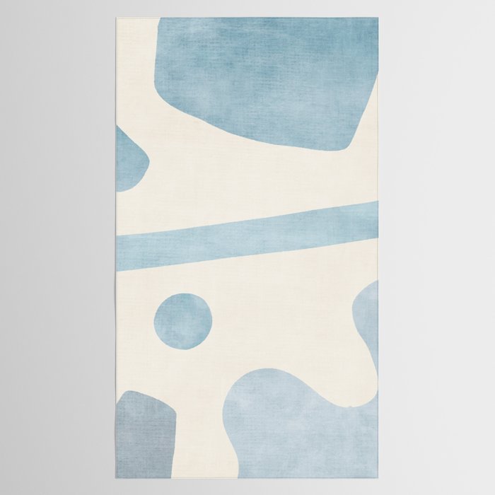 Light Blue Minimalist Artwork Tablecloth Gallery Image 2