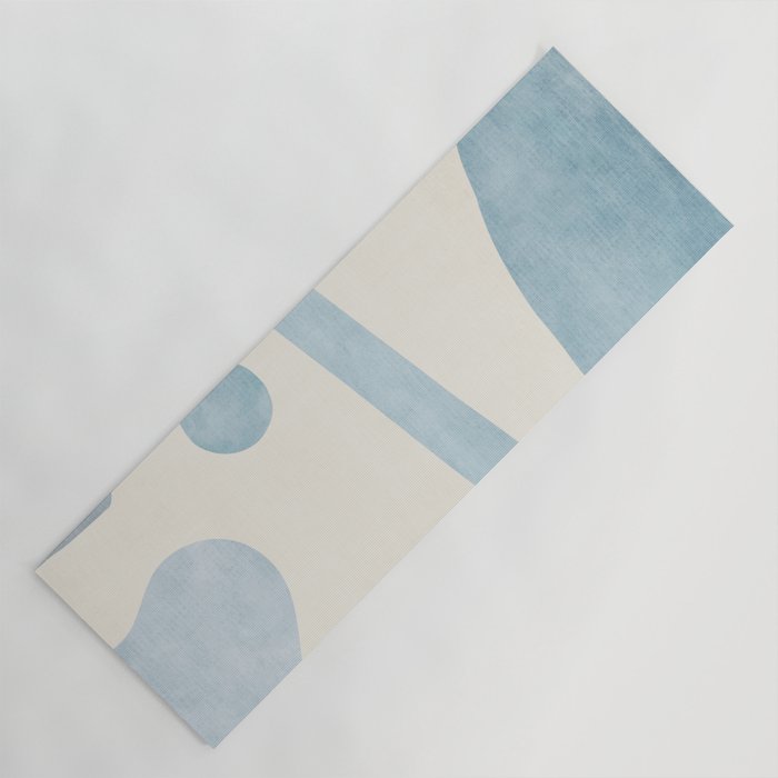 Light Blue Minimalist Artwork Yoga Mat Gallery Image 1