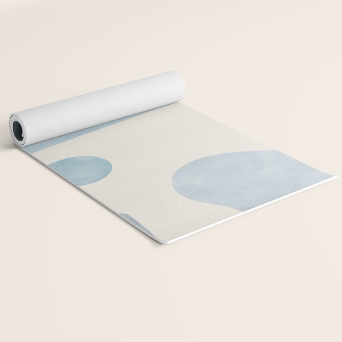 Light Blue Minimalist Artwork Yoga Mat Gallery Image 2