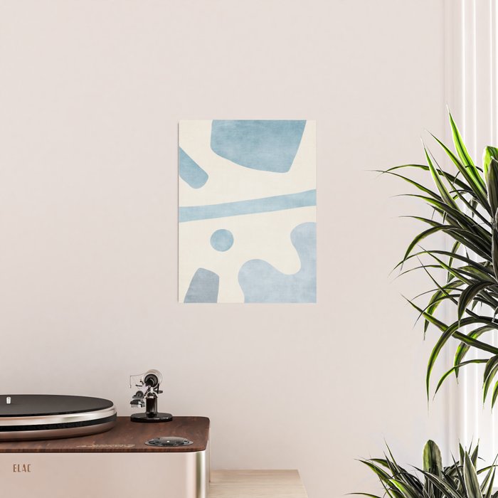 Light Blue Minimalist Artwork Poster Gallery Image 2