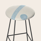 Light Blue Minimalist Artwork Stool Gallery Image 2