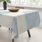 Light Blue Minimalist Artwork Tablecloth Gallery Image 3